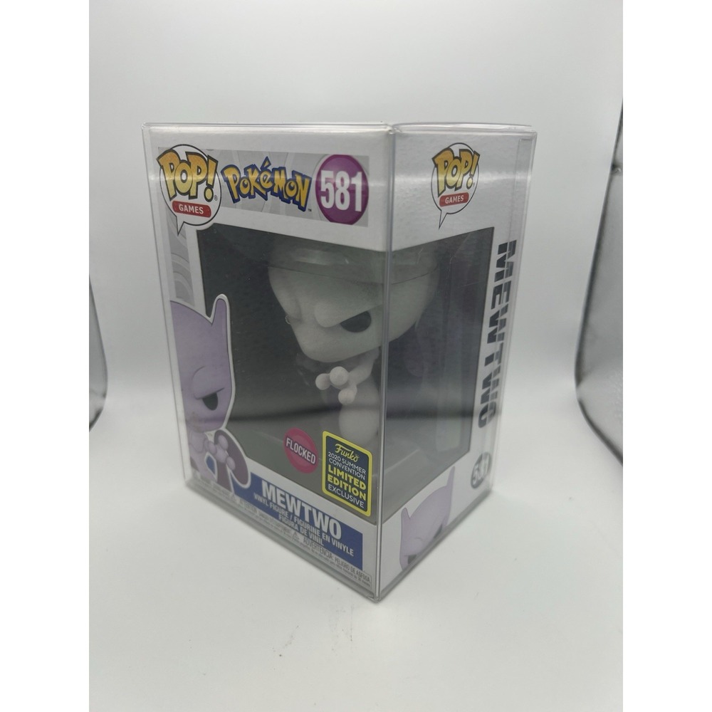 Funko POP! Pokemon: Mewtwo #581 Flocked 2020 Summer Convention Exclusive New - Picture 8 of 10